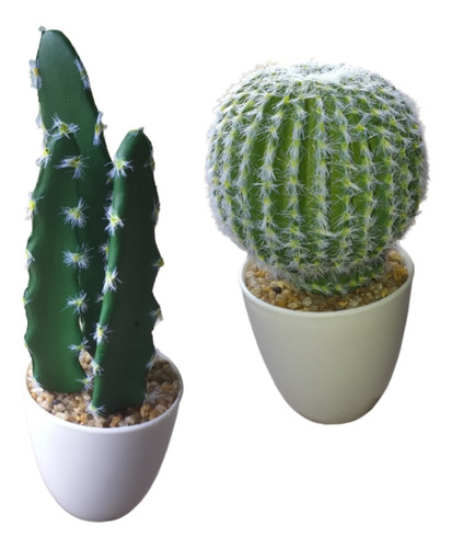 Cactus Y Suculentas Artificiales En Macetita 2 Plantas