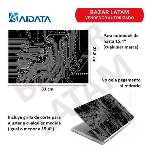 Skin Aidata Protector Premium Notebook Diseño Circuitos
