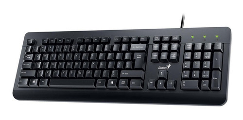 Kit de teclado y mouse Genius KM-160 Inglés US de color negro