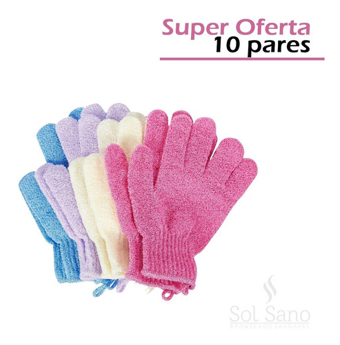 Luva Para Esfoliação - Luva Para Banho (10 Pares) Atacado