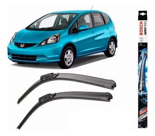 Jogo Palheta Honda New Fit 2008 - 14 Aerotwin Bosch