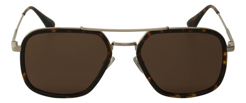 Prada Spr 57xs 01a-8c1 Aviator Square Coffe Tortoise