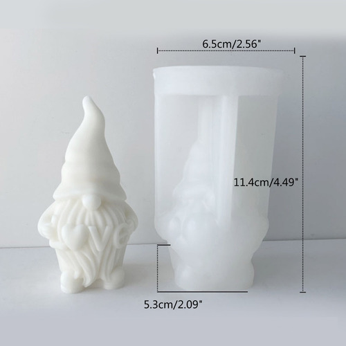 Molde De Silicona Para Velas, Bonito Yeso Enano Con Forma De