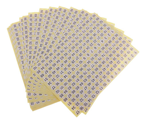 15 Folhas De Números Com , Etiquetas, , Etiquetas,