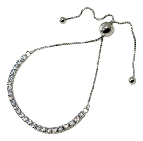 Pulsera Plata 925 Mujer Ajustable Circones - Adcesorios