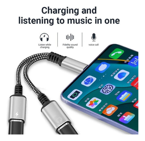 Divisor Usb C Tipo C 2 En 1 Para Auriculares Usb C De Doble