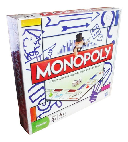 Monopoly Familiar Compactado Juego De Negocios Hasbro. Dinos