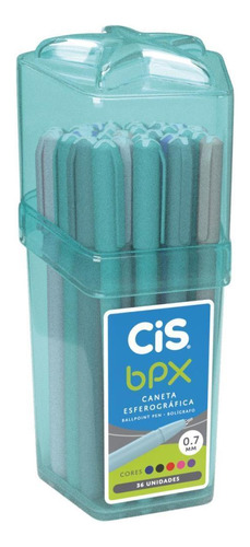 Caneta Esferografica Cis Bpx 0,7mm 5 Cores