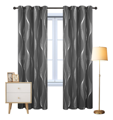 Cortina Blackout Decorativas Sala Estar 264x213 Cm 2 Panele