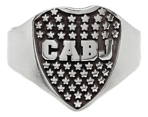 Anillo Escudo Equipo Fútbol Argentina Boca Juniors A - Chico Plata 925