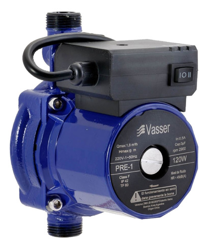 Bomba Presurizadora Vasser Pre1 9mts 1-2 Baños Accesorios