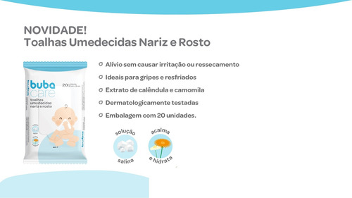 Imagem 4 de 5 de Toalha Umedecidas Para Nariz E Rosto 20 Unidades 11990 Buba