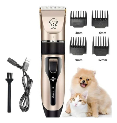 Máquina De Tosa Usb Cachorro Gato Tosador Silenciosa Bivolt 110V/220V