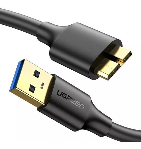 Cable Usb A 3.0 - Usb Micro B Para Disco Duro 0.5 Mts 5gbs Color Negro