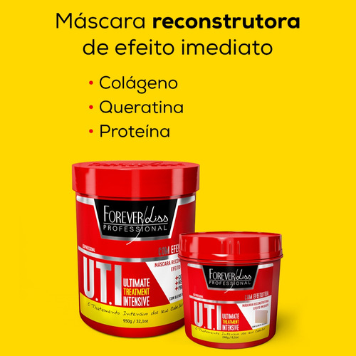 Forever Liss Professional Uti Máscara Reconstrução 240 Ml