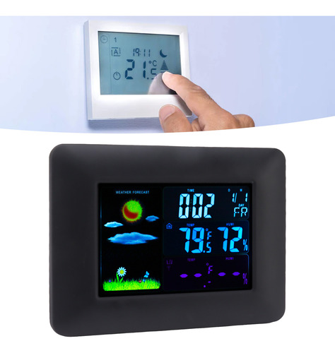 Pantalla A Color Inalámbrica Con Alarma De Reloj Meteorológi