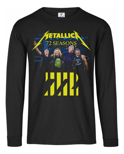 Playera Metallica, Cuello Redondo 100% Algodón Ml