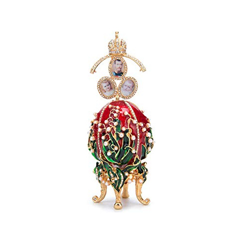 Huevo Estilo Fabergé Lirios Del Valle, Figurina Decora...