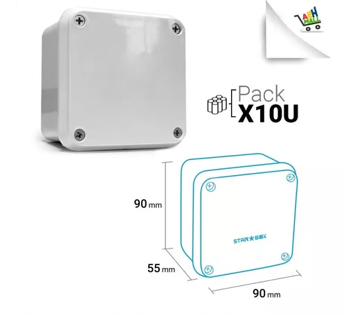 Caja Estanca Pvc 90x90x55 Eco Gris Ip65