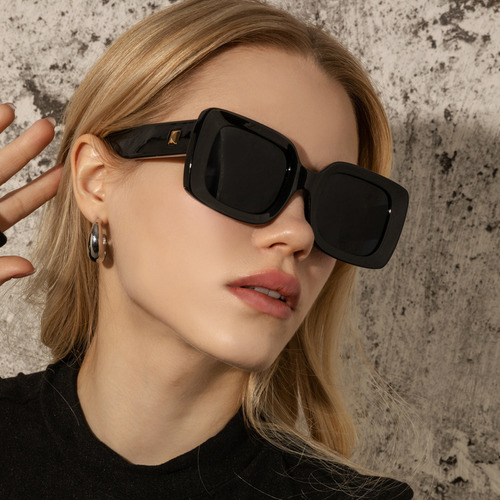 Nuevas Gafas De Sol Retro Cuadradas Con Montura Grande Para