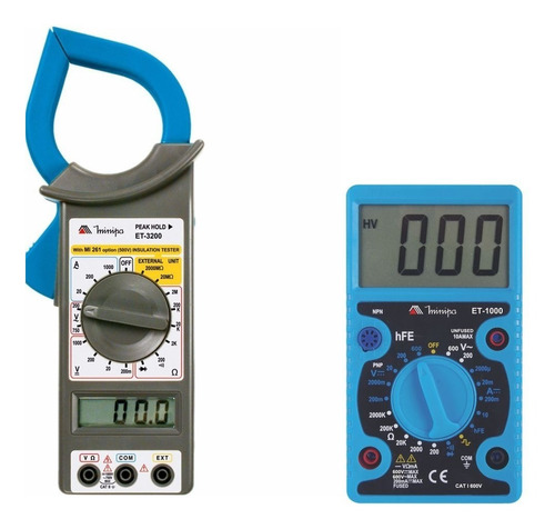 Alicate Amperímetro Digital Et3200  Multimetro Et1000 Minipa