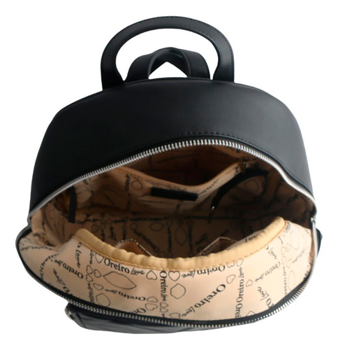Mochila Urbana De Mujer Las Oreiro 28194 Color Negro Diseño De La Tela Liso