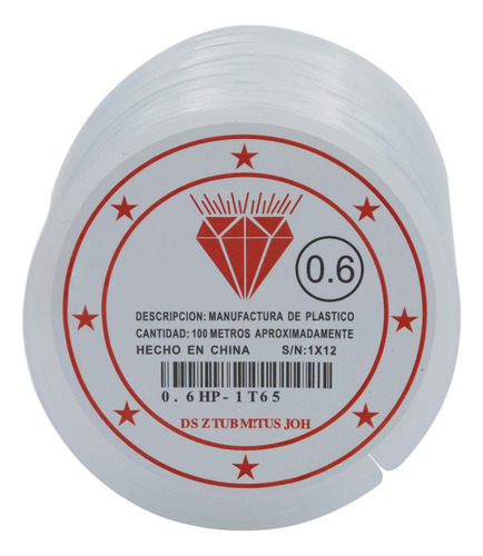 Rollo De Hilo Elastico Para Bisuteria Pulseras Collar Nylon Color 6 Mm X 100 Mts