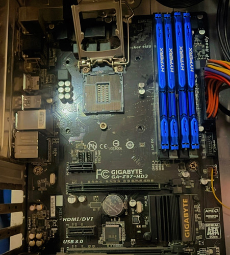 Placa Madre Gigabyte Ga-z97-hd3, 4 Ranuras Ddr3, Socket 1150 Negro