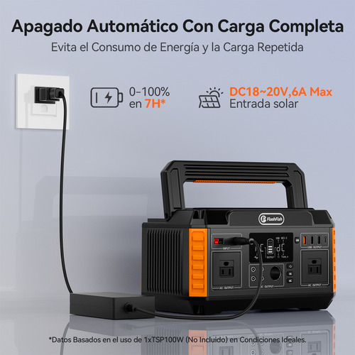 Flashfish P60 Portátil Solar Generador Electrico 520wh/500w