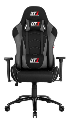 Cadeira de escritório DT3sports Mizano gamer ergonômica  cinza com estofado de couro sintético
