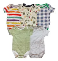 Comprar Mamelucos Bebé, 100% Algodon, Niño, Niña,  Set 5 Piezas.