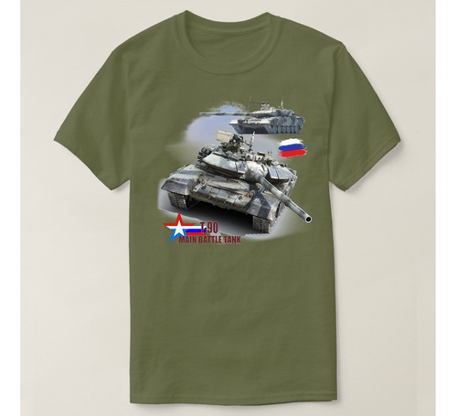 Camiseta Del Ejército Ruso Panzer T-90 Polera Para Fanático