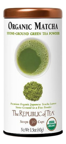 Té Orgánico Japonés Matcha En Polvo En Lata De 1.5 Oz | 30 T