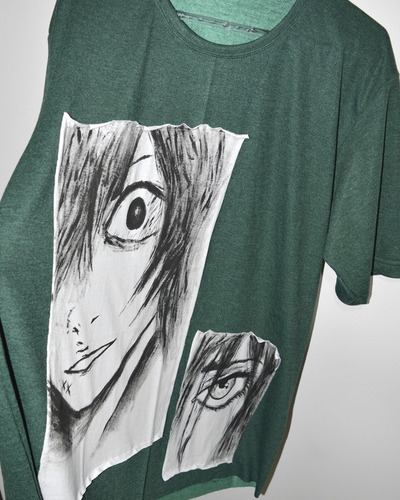 Imagen 3 de 6 de Remera Fallen Parches Oversize Rustico Anime Manga Caustico