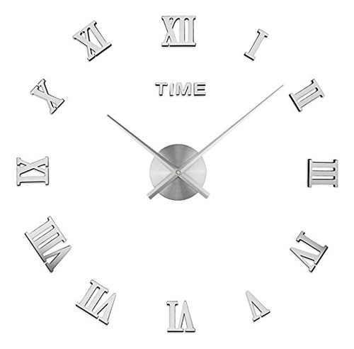 Reloj De Pared 3d Grande Moderno De Cuarzo Y Aluminio Savefree