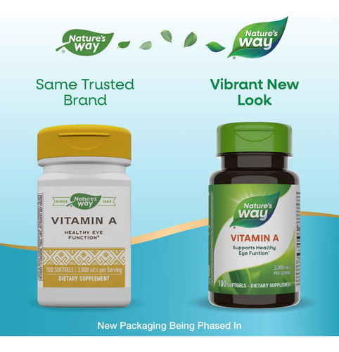 Vitamina A, 3.000 mcg, 100 cápsulas, Nature's Way