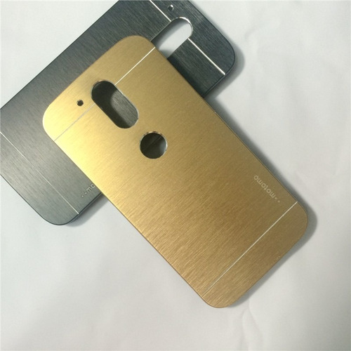 Case Para Motorola Moto G4 Metálico De Aluminio Dorado