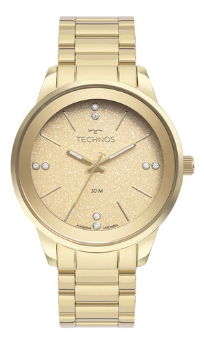 Relógio Technos Feminino Brilho Dourado - 2036mrh/1x