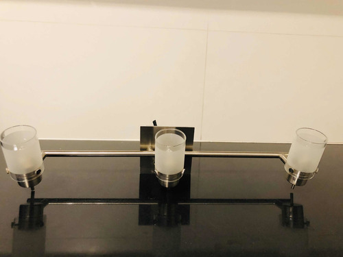 Plafón Bipin 220v 3 Lámparas Acero