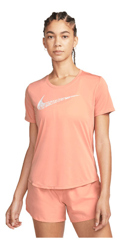 Remera Nike Swoosh Run Mujer Running Rosa