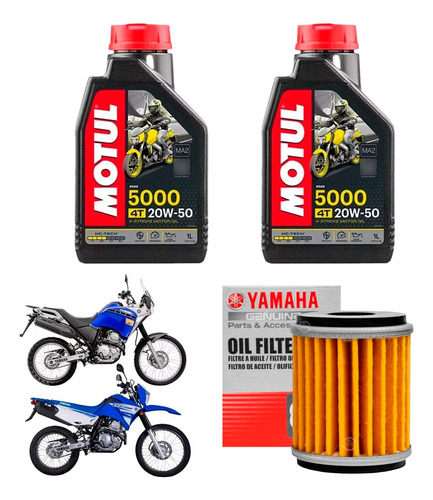 Kit Service Xtz Ybr 250 Tenere Motul 20w50 Filtro Sia+