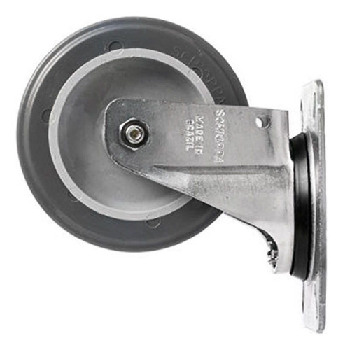 Rodízio Giratório Pvc Com Placa Até 85kg Gl612-bp Schioppa