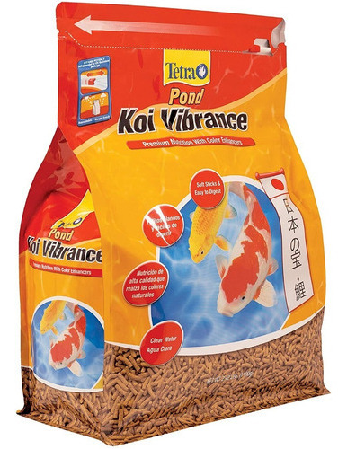 Tetra Pond Koi Vibrance 2.42lb Alimento Para Peces Estanque Agua Fria Koi Bailarinas Goldfish 1100g