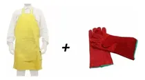 Comprar Combo Soldador Delantal Con Goma Plomada+guante De Soldador
