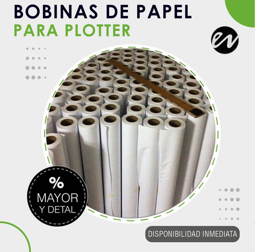 Bobinas De Papel Bond 20 Ancho 66cm X Kg