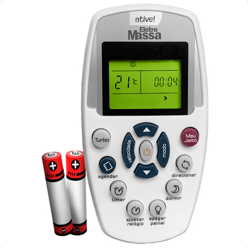Controle Remoto Universal Compatível Com Ar Condicionado Brastemp E Pilhas