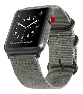 Correa Nylon Fintie Compatible Con Apple Watch 44mm Gray