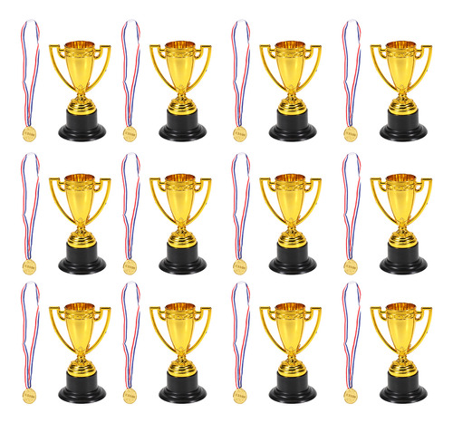 Set De 32 Minicopas De Oro, Trofeos Y Medallas Para Niños Re