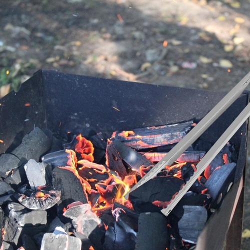 Pinzas Para Carbón Alicates De Acero Inoxidable Para Fuego D
