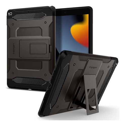 Funda Spigen Tough Armor Tech Para iPad 8th/7th 10.2 Gris
